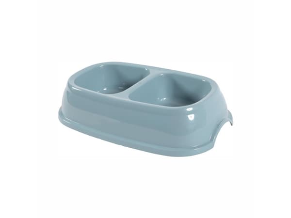 ZOLUX bowl BREAK 13 double anti-slip plastic 0.2l + 0.2l blue (574355BAC)
