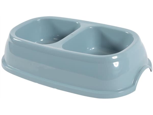 ZOLUX bowl BREAK 13 double anti-slip plastic 0.2l + 0.2l blue (574355BAC)
