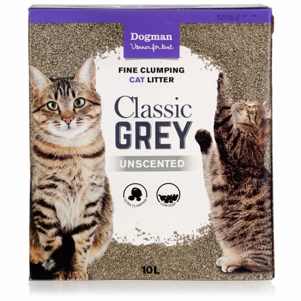 DOGMAN Kattströbädd Classic Grey 10L