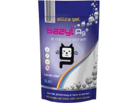 Kattesand Celpap Bazyl Ag + Silica gel Lavendel 3,8l