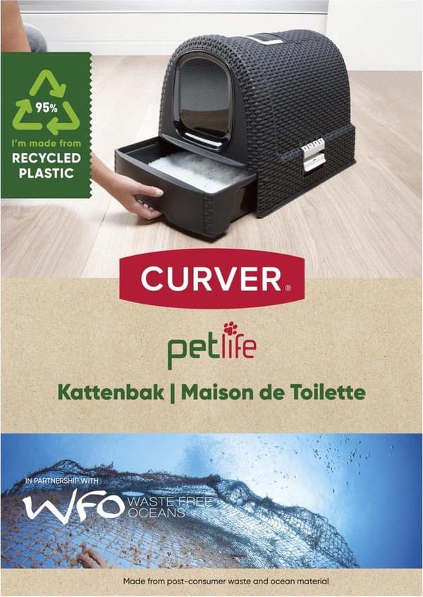 CURVER - Kattebakke - creme/brun