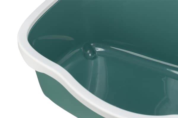 Trixie Davio cat litter tray, with rim, 56×26×39 cm, green/white