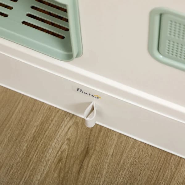 Rootz kattsandlåda med lock - 1 skräp - Avtagbar bottenlåda - Mintgrön + Vit - 50 cm x 40 cm x 40 cm
