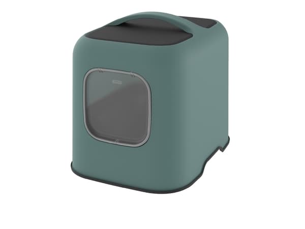 Rotho BIALA, Katt, Kattsandlåda med tak, Grön, Plast, 395 mm, 510 mm