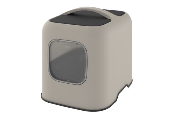 Rotho BIALA, Katt, Kattedo med lokk, Beige, Plast, 395 mm, 510 mm