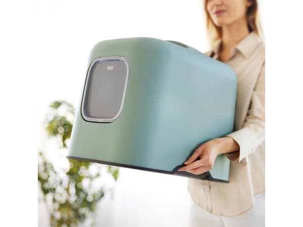 Rotho BIALA, Katt, Kattsandlåda med tak, Grön, Plast, 395 mm, 510 mm