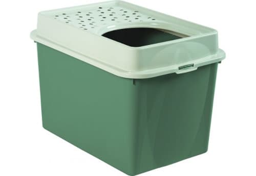 Rotho Berty, Katt, Kattsandlåda med öppning upptill, Grön, Hake, 572 mm, 393 mm
