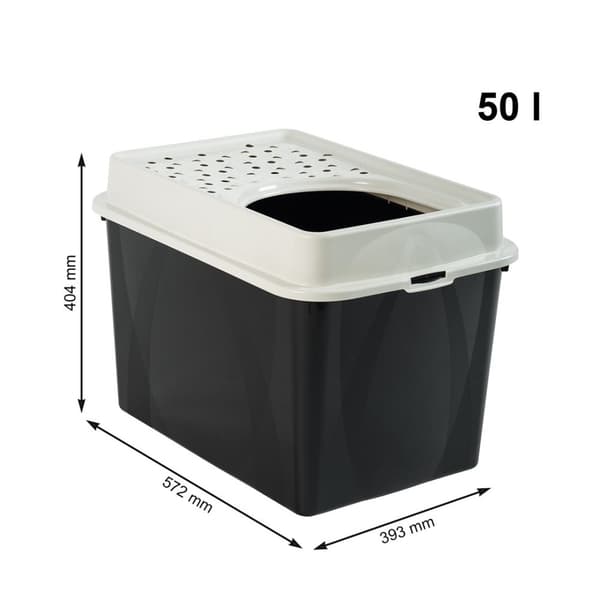 ROTHO Berty Eco Black - kissanhiekkalaatikko