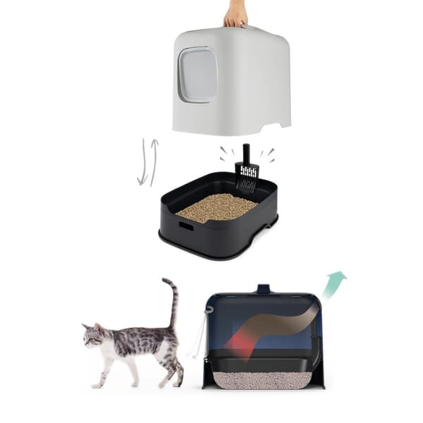 ROTHO Vit antracit - kattsandlåda