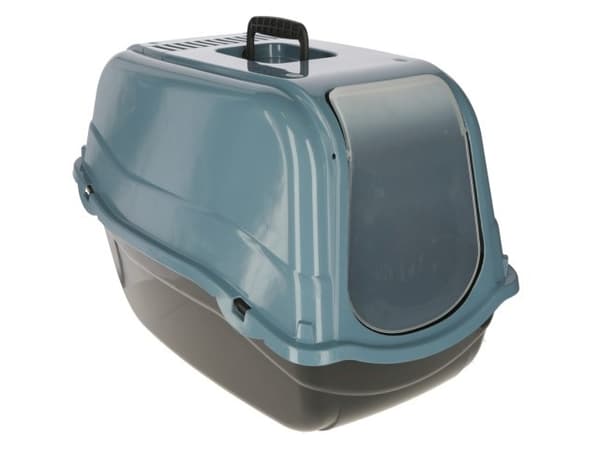 KERBL Emma Eco Sort og Blå - overtrukket kattebakke - 57x39x41 cm