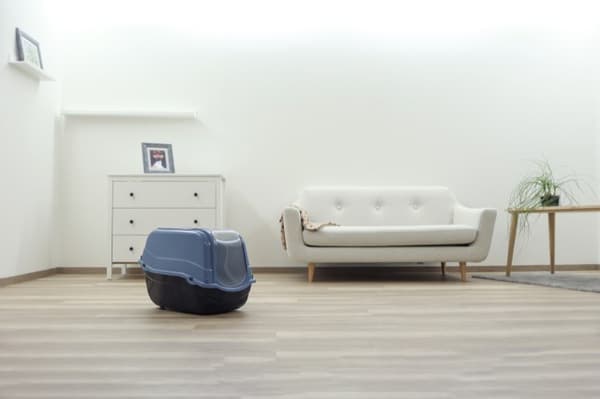 KERBL Emma Eco Sort og Blå - Overdækket kattebakke - 57x39x41 cm