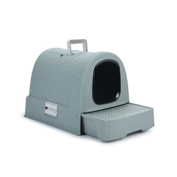 CURVER kattsandlåda - gråblå - för katter - 51 x 38,5 x 39,5 cm