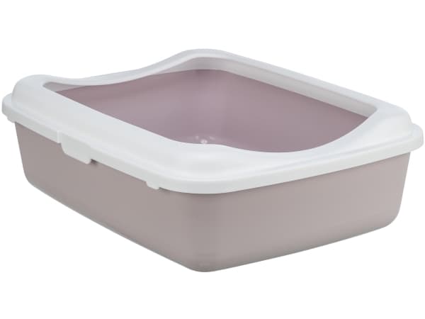 Trixie Classic cat litter tray, w/rim, 37×15×48cm, lightlilac/white