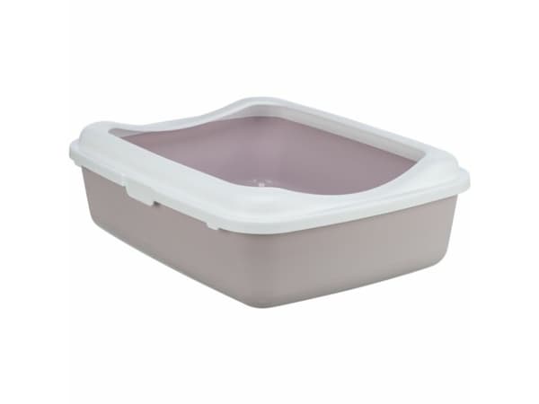 Trixie Classic cat litter tray, w/rim, 37×15×48cm, lightlilac/white
