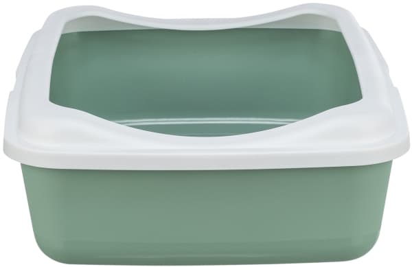 Trixie Classic cat litter tray, w/rim, 37×15×48cm, sage/white