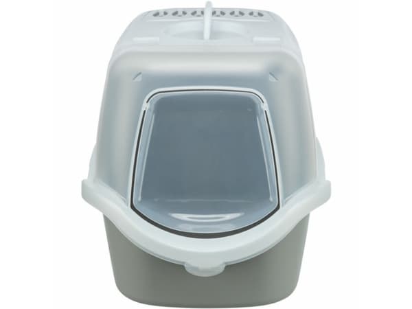 Trixie Vico Open Top catlittertray,w/hood,40×40×56cm,lightgrey/hvid