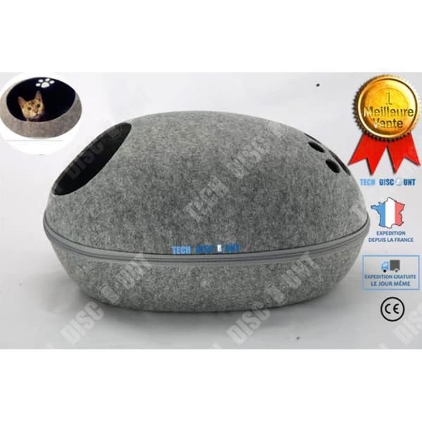 Djurfällninghus - Tech Discount® - Äggformad - Tjock Filttyg - 47x39x25cm