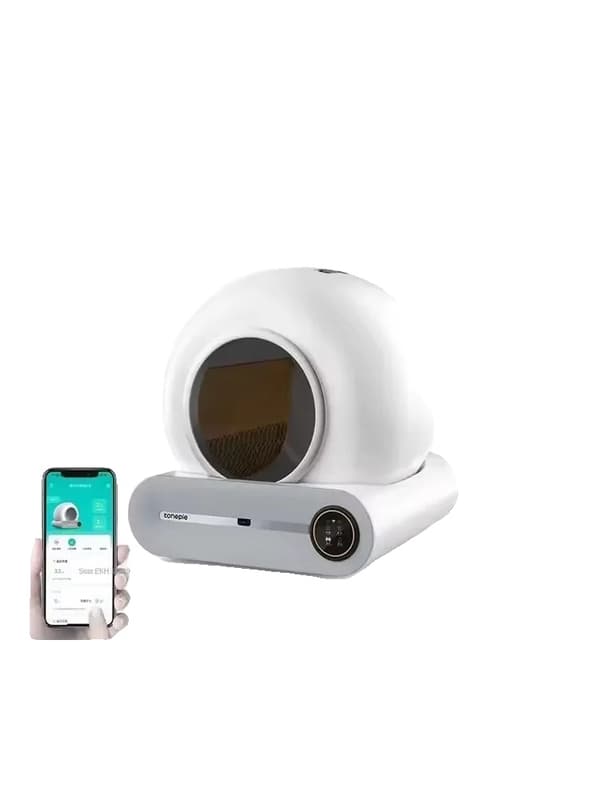 Automatisk Smart Kattebakke, Selvrensende Funktion, App Kontrol,HVID
