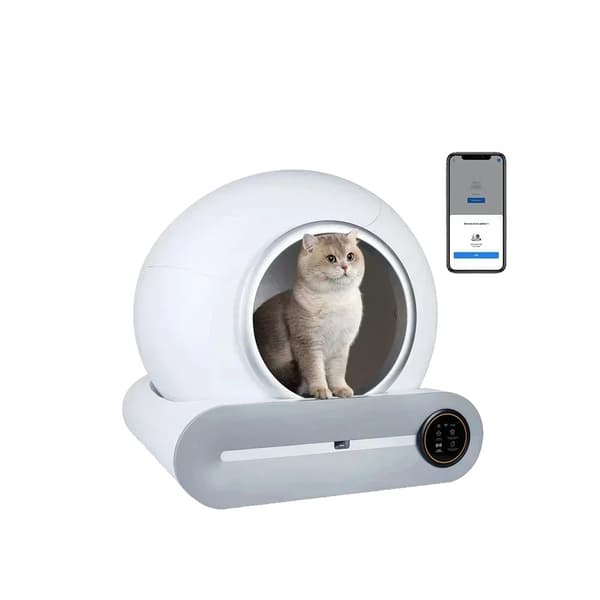 Smart automatisk katte-toilet, selvrensende funktionalitet, fuldt lukket design,App kontrol uden Pad