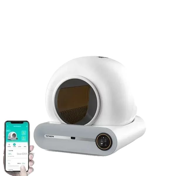 Smart kattlåda, automatisk rengöring, appkontroll,T1PRO APP Kontroll