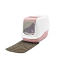 Miniatyrbillede 6 af 6: SAVIC Nestor Hvid-Pink - Overdækket Kattebakke - 56x39x38,5 cm - 1 stk.