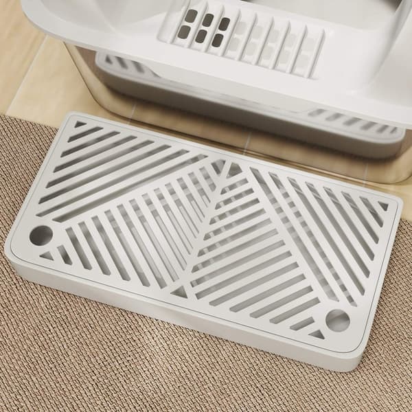 Rootz Cat Toilet Lull Box - Rostfritt stål - Högväggar - Lätt rengöring - 60,2 cm x 40,6 cm x 29 cm