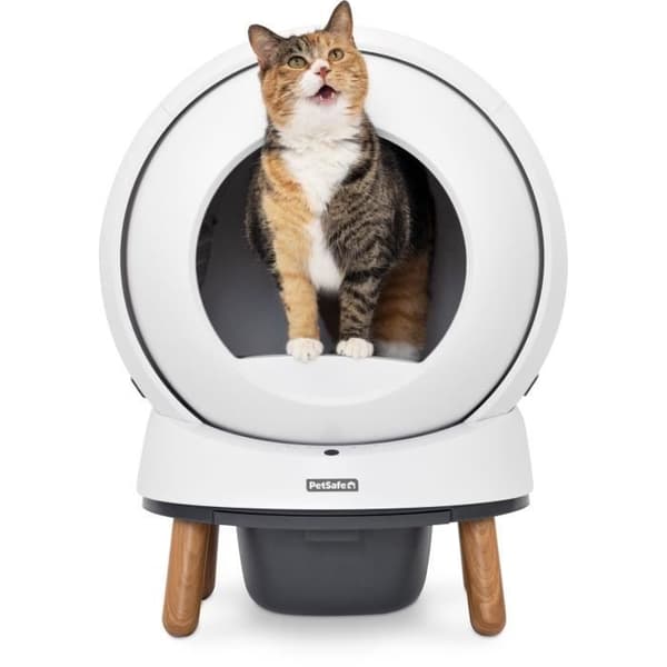 Självrengörande kattlåda - PETSAFE - SMART SPIN - Connected - Vit