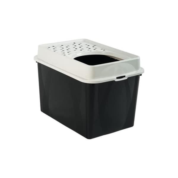 TOP 50l kattlåda - Svart (Återvunnen PP) - 57,2 x 39,3 x 40,4 cm