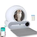 Miniatyrbild 2 av 2: Smart självrengörande kattlåda, appstyrd, rymlig 65L kapacitet,Pad litter bags set