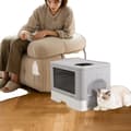 Miniatyrbild 1 av 2: Kattlåda, Lätt att Rengöra, Lämplig för Katter upp till 10 kg,GRÅ