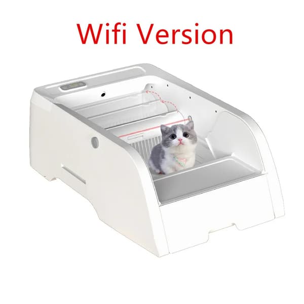 Automaattinen Kissanhiekka-astia, Wifi-versio, Hajunhallinta, Terveydenseuranta,Valkoinen