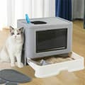 Pikkukuva 2 / 2: Kissanhiekka-astia, ympäristöystävällinen materiaali, suuri tila, helppo puhdistaa,HARMAA