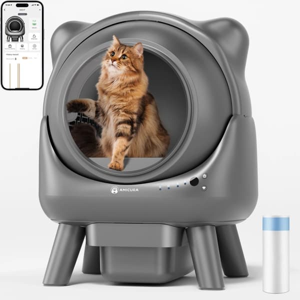 Automatisk kattlåda, smart enhet, ljudnivå 32dB,Cura X1