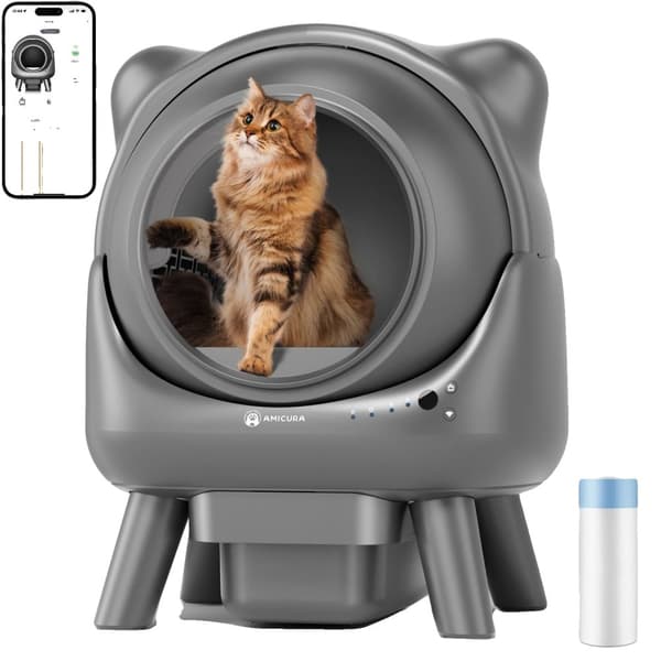 Automatisk kattlåda, smart enhet, ljudnivå 32dB,Cura X1