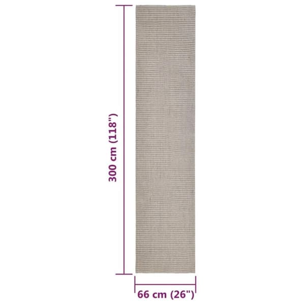 vidaXL sisaltæppe til kradsetræ 66x300 cm sandfarvet