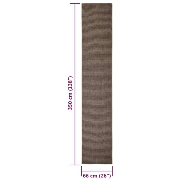 vidaXL Sisalmatto raapimispuulle ruskea 66x350 cm