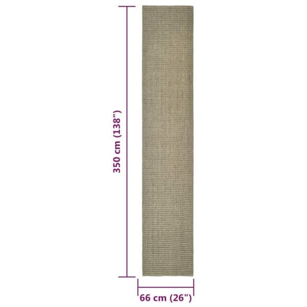 vidaXL Sisalmatto raapimispuulle taupe 66x350 cm