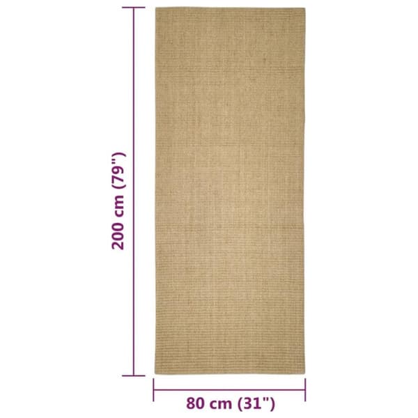 vidaXL Sisalteppe for klorestolpe 80x200 cm
