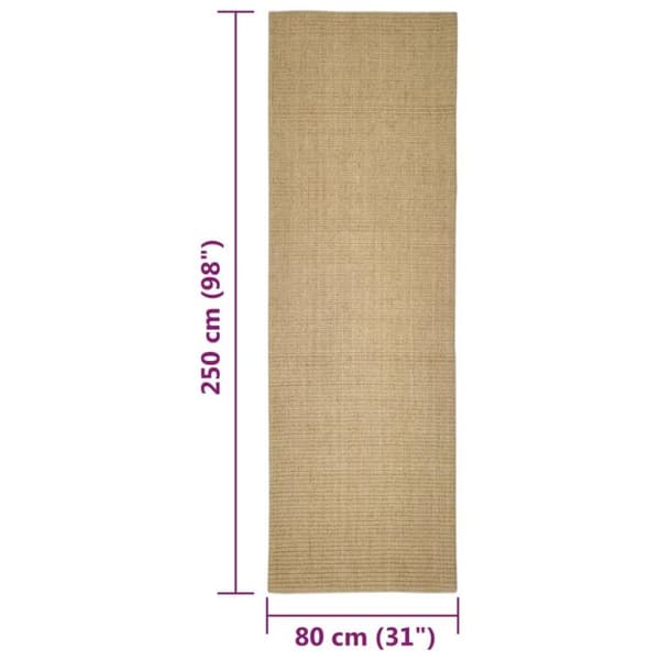 vidaXL Sisalmatta för klösstolpe 80x250 cm