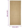Miniatyrbilde 5 av 6: vidaXL Sisalteppe for klorestolpe 66x150 cm