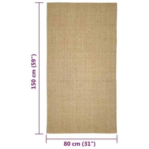 vidaXL Sisalteppe for klorestolpe 80x150 cm