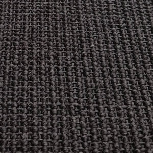 vidaXL Sisalteppe for klorestolpe svart 80x300 cm