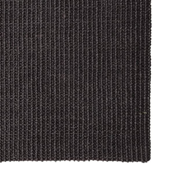 vidaXL Sisalteppe for klorestolpe svart 80x300 cm