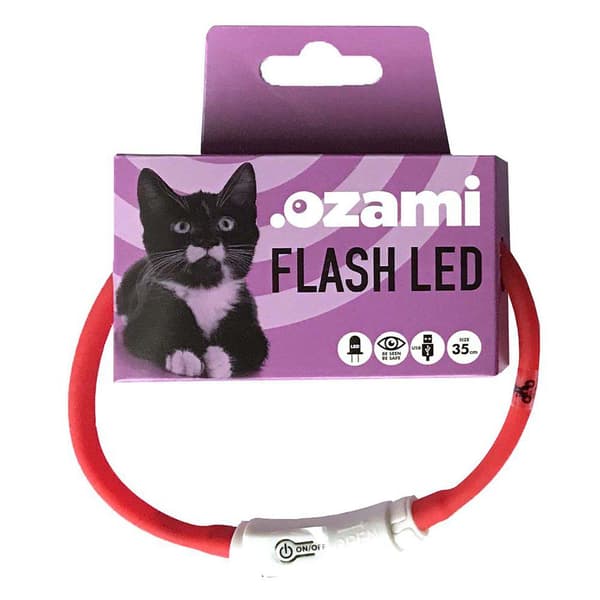 Halsband Flash Led - 30 cm Röd