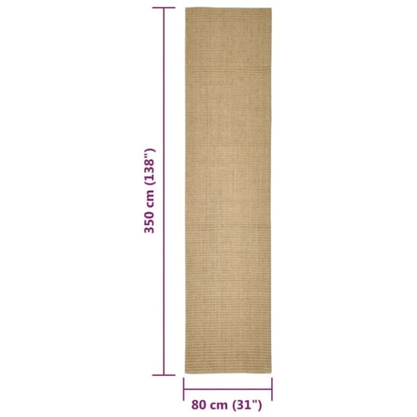 vidaXL Sisalteppe for klorestolpe 80x350 cm