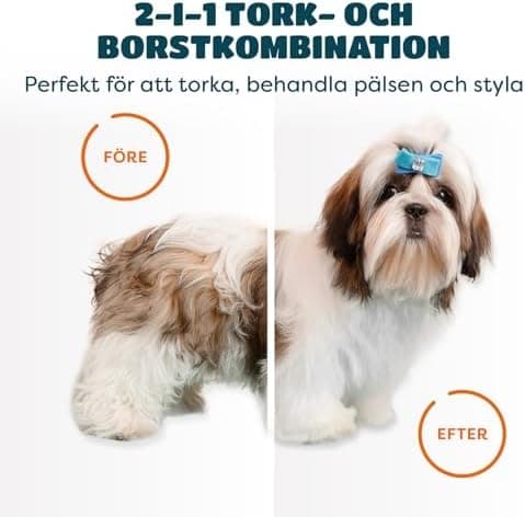 Lemmikkien hiustenkuivain 2 Slicker Brush Groomingilla kissoille ja koirille