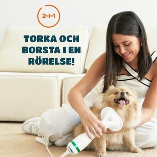 Lemmikkien hiustenkuivain 2 Slicker Brush Groomingilla kissoille ja koirille