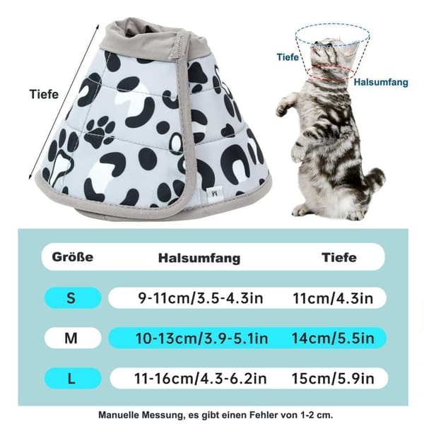 Kattens skyddshalsband, mjukt och justerbart för att förhindra slickning av sår