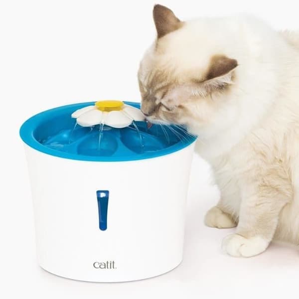 Catit Flower kattvattenfontän - 3L - Med LED - Blå