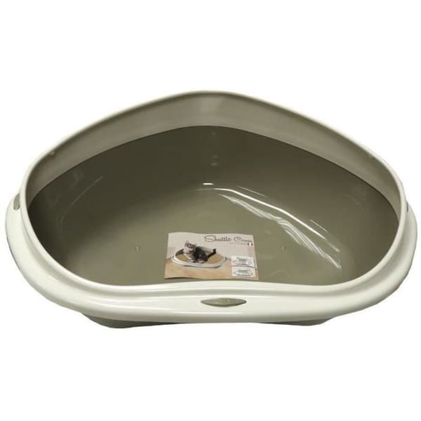 AIME Kattlåda med hörnbricka - 58 x 48 x 20,5 cm - För kattungar